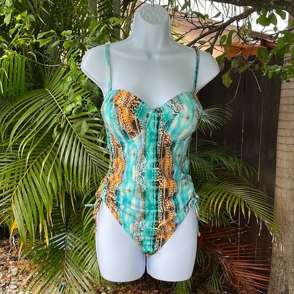 LISA BLUE One Piece Swimsuit size 10 - Picture 1 of 8